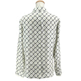 グッチ GUCCI 総柄シルクツイルシャツ 852949 ホワイト シルク レディース 長袖シャツ