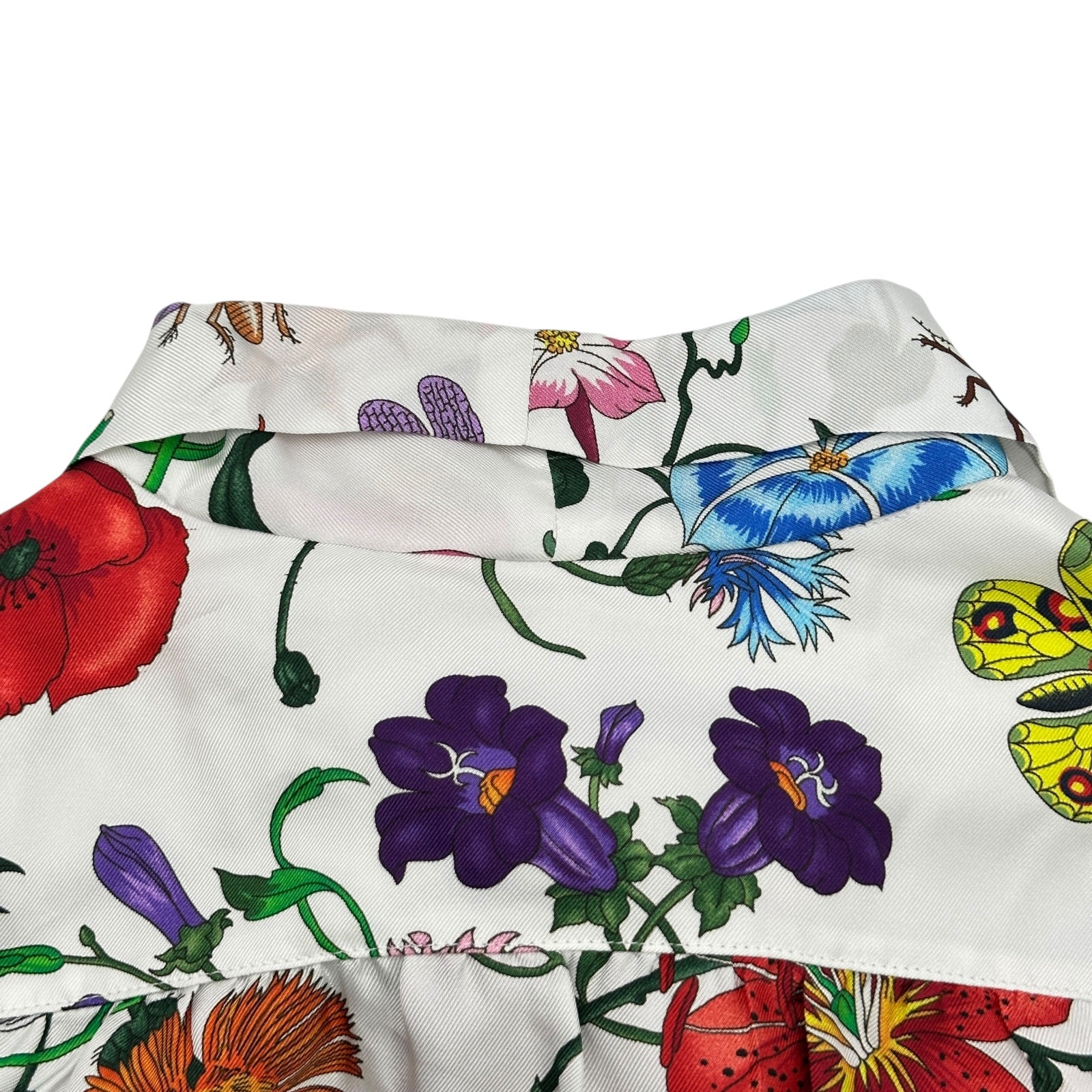 グッチ GUCCI フローラル総柄ボウタイシルクブラウス 865715 マルチ