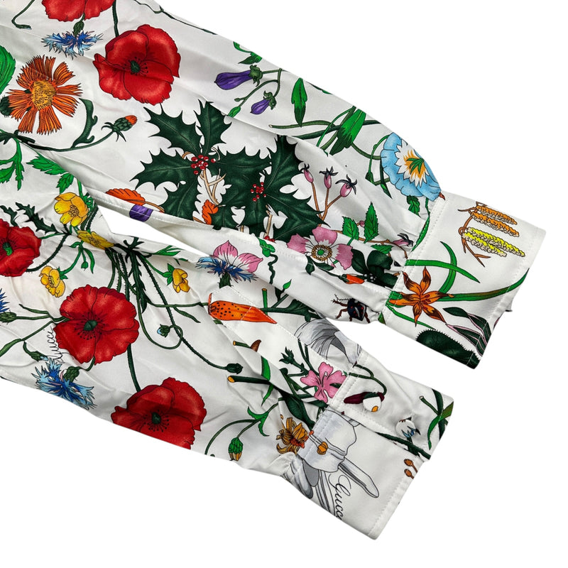 グッチ GUCCI フローラル総柄ボウタイシルクブラウス 865715 マルチ