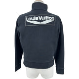 ルイ・ヴィトン LOUIS VUITTON ロゴワッペンスウェットブルゾン HQY15W ブラック コットン メンズ パーカー