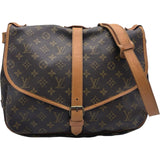 ルイ・ヴィトン LOUIS VUITTON ソミュール35 M42254 ブラウン モノグラム レディース ショルダーバッグ