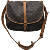 ルイ・ヴィトン LOUIS VUITTON ソミュール35 M42254 ブラウン モノグラム レディース ショルダーバッグ