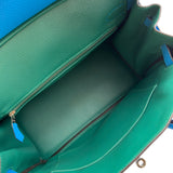 エルメス HERMES バーキン30ヴェルソ ブルーサンジバル/マラカイト トゴ レディース ハンドバッグ