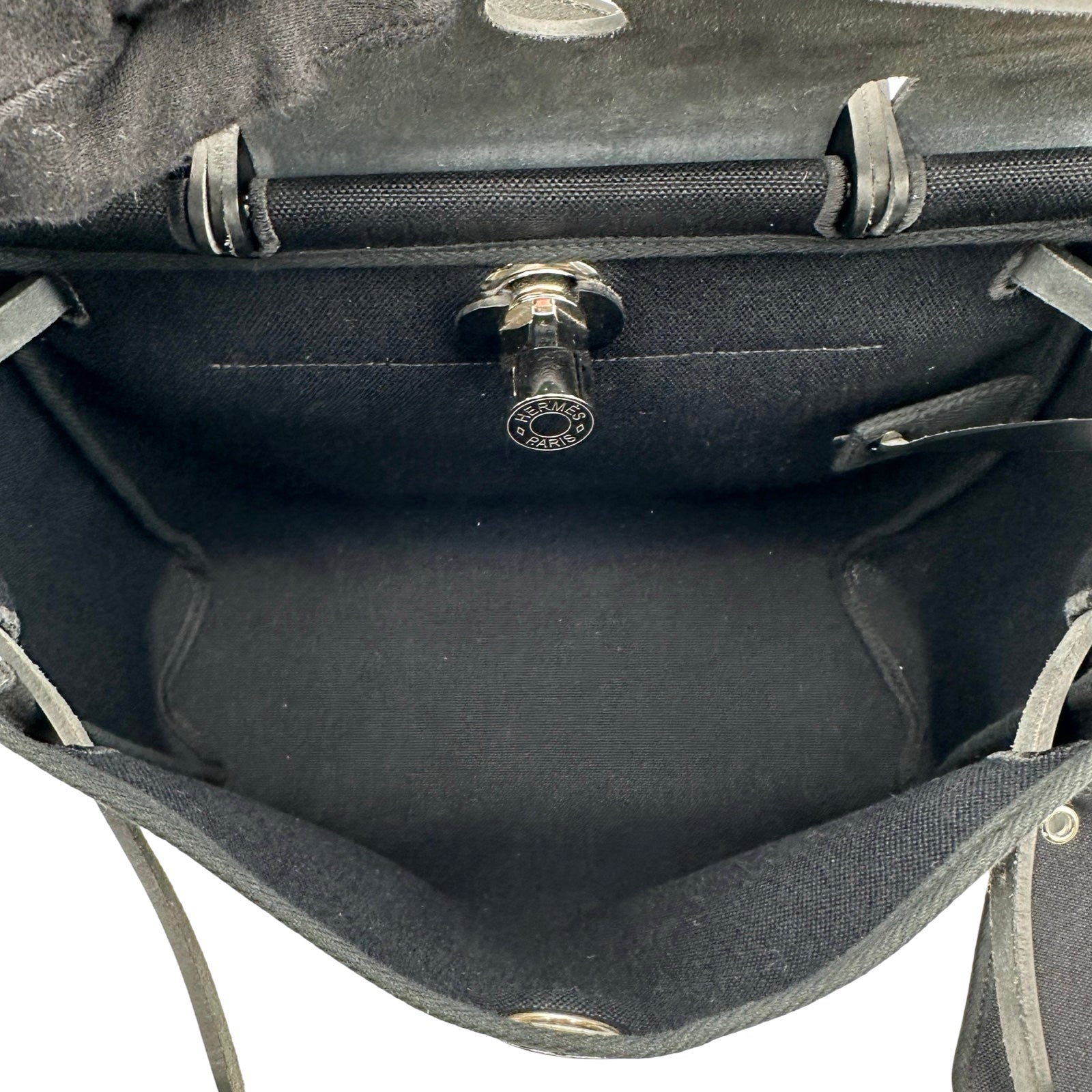 エルメス HERMES エールバッグジップPM W刻 ブラック シルバー金具