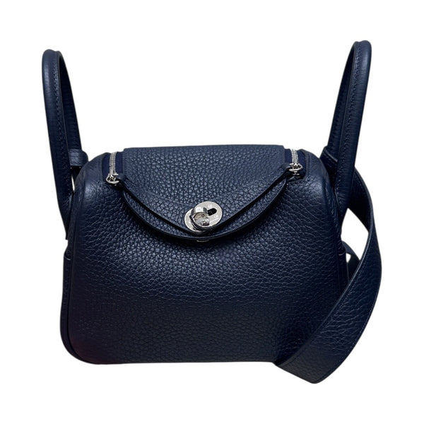 エルメス HERMES リンディミニ U刻印 ブルーニュイ トリヨン メンズ ショルダーバッグ エルメス HERMES リンディミニ U刻印 ブルーニュイ トリヨン メンズ