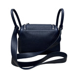 エルメス HERMES リンディミニ U刻印 ブルーニュイ トリヨン メンズ ショルダーバッグ