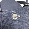 エルメス HERMES リンディミニ U刻印 ブルーニュイ トリヨン メンズ ショルダーバッグ