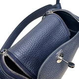 エルメス HERMES リンディミニ U刻印 ブルーニュイ トリヨン メンズ ショルダーバッグ