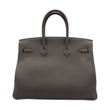 エルメス HERMES バーキン35 □R刻 エタン シルバー金具 トゴ レディース ハンドバッグ
