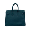 エルメス HERMES バーキン25 ヴェルソ Z刻 ヴェールボスフォール/ブルーオーシャン シルバー金具 トゴ レディース ハンドバッグ