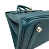 エルメス HERMES バーキン25 ヴェルソ Z刻 ヴェールボスフォール/ブルーオーシャン シルバー金具 トゴ レディース ハンドバッグ
