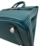 エルメス HERMES バーキン25 ヴェルソ Z刻 ヴェールボスフォール/ブルーオーシャン シルバー金具 トゴ レディース ハンドバッグ