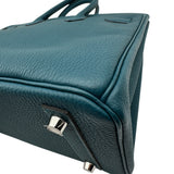 エルメス HERMES バーキン25 ヴェルソ Z刻 ヴェールボスフォール/ブルーオーシャン シルバー金具 トゴ レディース ハンドバッグ