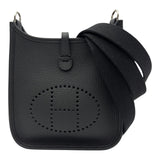 エルメス HERMES エヴリン TPM K刻 ブラック/シルバー金具 トリヨン レディース ショルダーバッグ