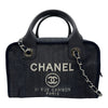 シャネル CHANEL ドーヴィル ボーリングバッグ A92749 ネイビー/シルバー金具 デニム レディース ボストンバッグ