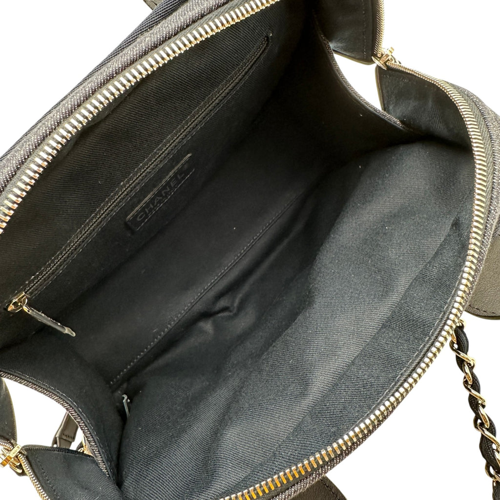 シャネル CHANEL ドーヴィル ボーリングバッグ A92749 ネイビー