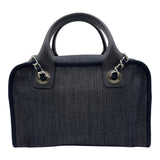 シャネル CHANEL ドーヴィル ボーリングバッグ A92749 ネイビー/シルバー金具 デニム レディース ボストンバッグ