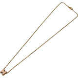 エルメス HERMES ポップH ミニネックレス ピンク/ゴールド メタル エナメル ペンダント アクセサリー レディース