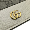 グッチ GUCCI ダブルGカードケースウォレット 658610 ホワイト GGスプリーム レディース 二つ折り財布