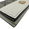 グッチ GUCCI ダブルGカードケースウォレット 658610 ホワイト GGスプリーム レディース 二つ折り財布
