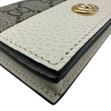 グッチ GUCCI ダブルGカードケースウォレット 658610 ホワイト GGスプリーム レディース 二つ折り財布