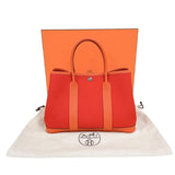 エルメス HERMES ガーデンパーティTPM A刻印（2017年製) ルージュトマト・カプシーヌ トワル/ネゴンダ レディース ハンドバッグ