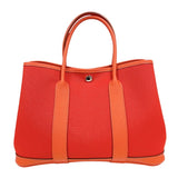 エルメス HERMES ガーデンパーティTPM A刻印（2017年製) ルージュトマト・カプシーヌ トワル/ネゴンダ レディース ハンドバッグ