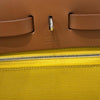 エルメス HERMES エールバッグジップPM Y刻 イエロー ゴールド トワル/ハンター ユニセックス ハンドバッグ