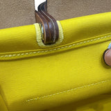エルメス HERMES エールバッグジップPM Y刻 イエロー ゴールド トワル/ハンター ユニセックス ハンドバッグ