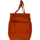 エルメス HERMES アカプルコMM オレンジ トワル/スイフト レディース ハンドバッグ