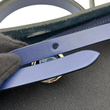 エルメス HERMES エールバッグジップPM Z刻 ブラック/ブルーサフィール シルバー金具 トワル ハンター レディース ハンドバッグ