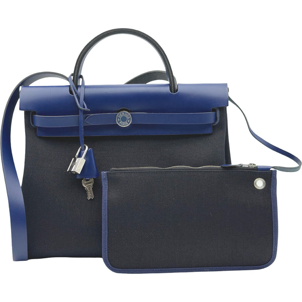 エルメス HERMES エールバッグジップPM Z刻 ブラック/ブルーサフィール