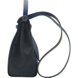 エルメス HERMES エールバッグジップPM Z刻 ブラック/ブルーサフィール シルバー金具 トワル ハンター レディース ハンドバッグ