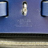 エルメス HERMES エールバッグジップPM Z刻 ブラック/ブルーサフィール シルバー金具 トワル ハンター レディース ハンドバッグ