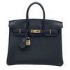 エルメス HERMES バーキン25 K刻 ブラック×ゴールド金具 トゴ レディース ハンドバッグ