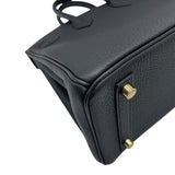 エルメス HERMES バーキン25 K刻 ブラック×ゴールド金具 トゴ レディース ハンドバッグ