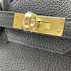 エルメス HERMES バーキン25 K刻 ブラック×ゴールド金具 トゴ レディース ハンドバッグ