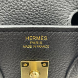 エルメス HERMES バーキン25 K刻 ブラック×ゴールド金具 トゴ レディース ハンドバッグ