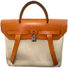 エルメス HERMES エールバッグアドPM □C刻印 ベージュ・ゴールド トワル・レザー レディース リュック・デイパック