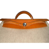 エルメス HERMES エールバッグアドPM □C刻印 ベージュ・ゴールド トワル・レザー レディース リュック・デイパック