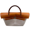 エルメス HERMES エールバッグアドPM □C刻印 ベージュ・ゴールド トワル・レザー レディース リュック・デイパック