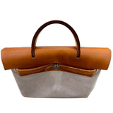 エルメス HERMES エールバッグアドPM □C刻印 ベージュ・ゴールド トワル・レザー レディース リュック・デイパック