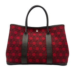 エルメス HERMES ガーデンパーティPM □K刻 ルージュ/マロン シルバー金具 トワルソーアッシュ/ブッフル レディース ハンドバッグ