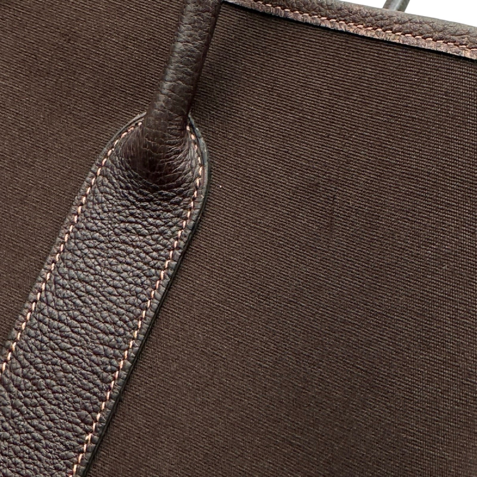 エルメス HERMES ガーデンパーティPM □H刻 ブラウン トワル/ブッフル