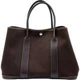 エルメス HERMES ガーデンパーティPM □H刻 ブラウン トワル/ブッフル ユニセックス トートバッグ