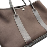エルメス HERMES ガーデンパーティPM □H刻 ブラウン トワル/ブッフル ユニセックス トートバッグ