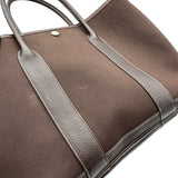 エルメス HERMES ガーデンパーティPM □H刻 ブラウン トワル/ブッフル ユニセックス トートバッグ