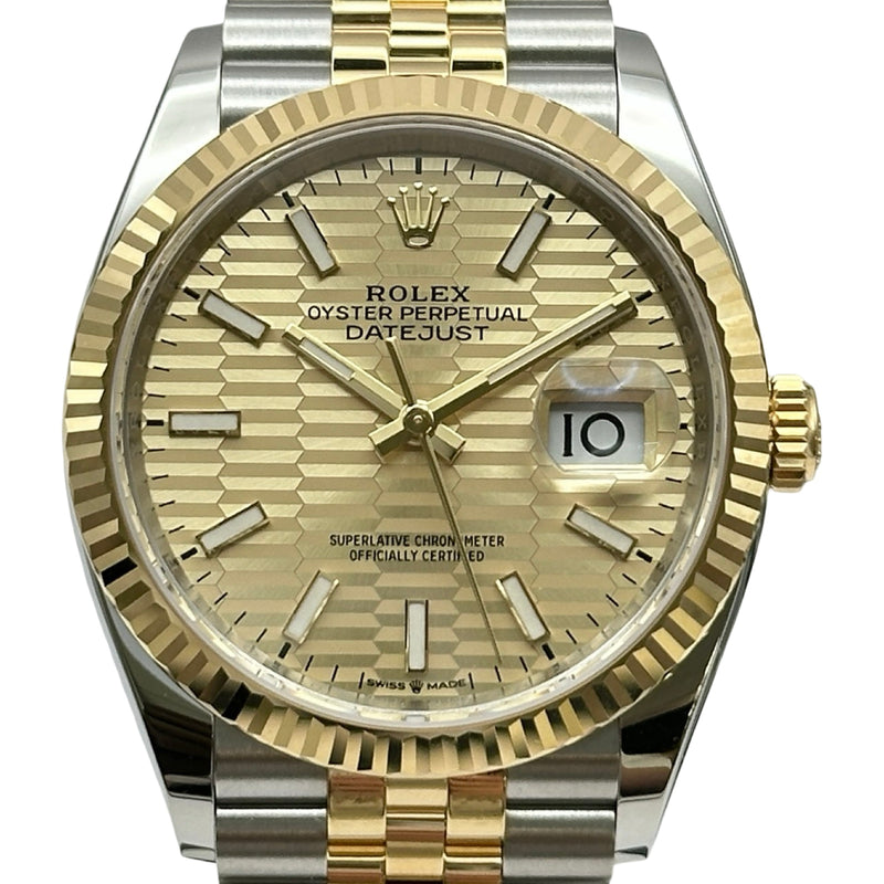 ロレックス ROLEX デイトジャスト 36 116233 ゴールド ゴールド/ステンレススチール  自動巻き メンズ 腕時計 ロレックス ROLEX デイトジャスト36 126233 フルーテッドモチーフ