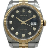 ロレックス ROLEX デイトジャスト36 116233G ブラック/ホリコン ゴールド/ステンレススチール 自動巻き メンズ 腕時計