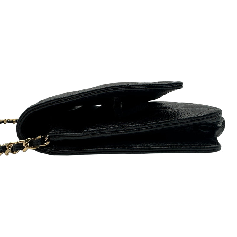 シャネル CHANEL マトラッセチェーンウォレット A33814 ブラック